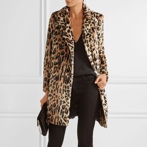 Alice + Olivia Montana Leopard Print Faux Fur Coat